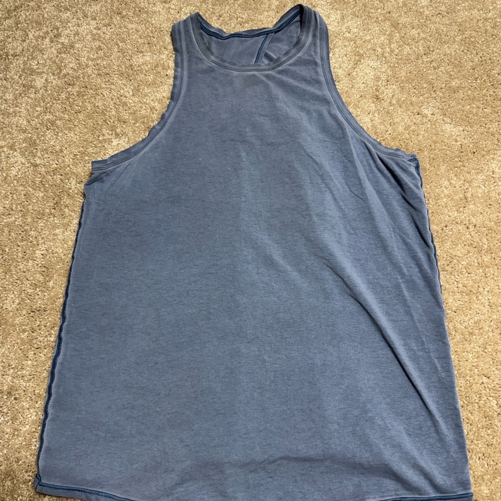Women Lululemon Blue Sleeveless Muscle Tank Top